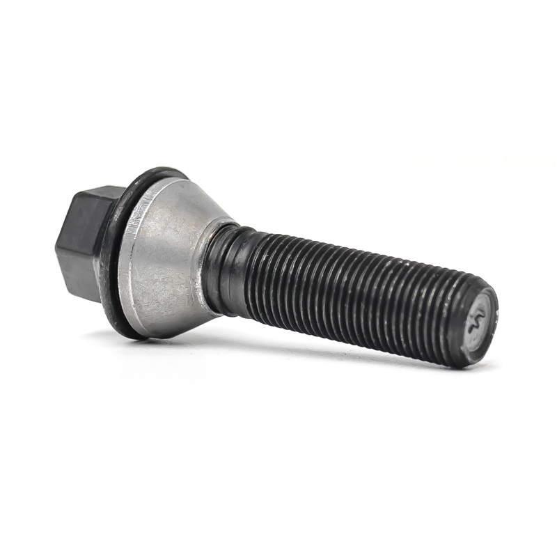 H&R Radschraube Kegelbund mit bewegliche Kegelbund M14x1.25 - Länge 31mm - Schwarz (z.B. passend für BMW)