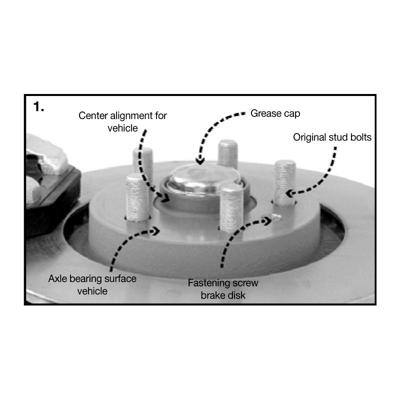 H&R DRS-System Spürverbreiterungsatz 8mm 5x114,3 - Mittenzentrierung 67,1mm - System M12x1,5 -  passend für Kia - Schwarz