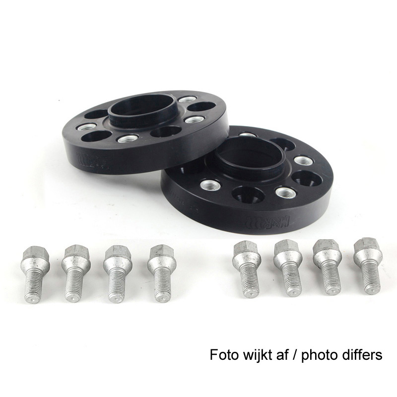 H&R DRA-System Spürverbreiterungsatz 35mm 5x112 - Mittenzentrierung 66,5mm - System M15x1,25 -  passend für Mercedes - Schwarz